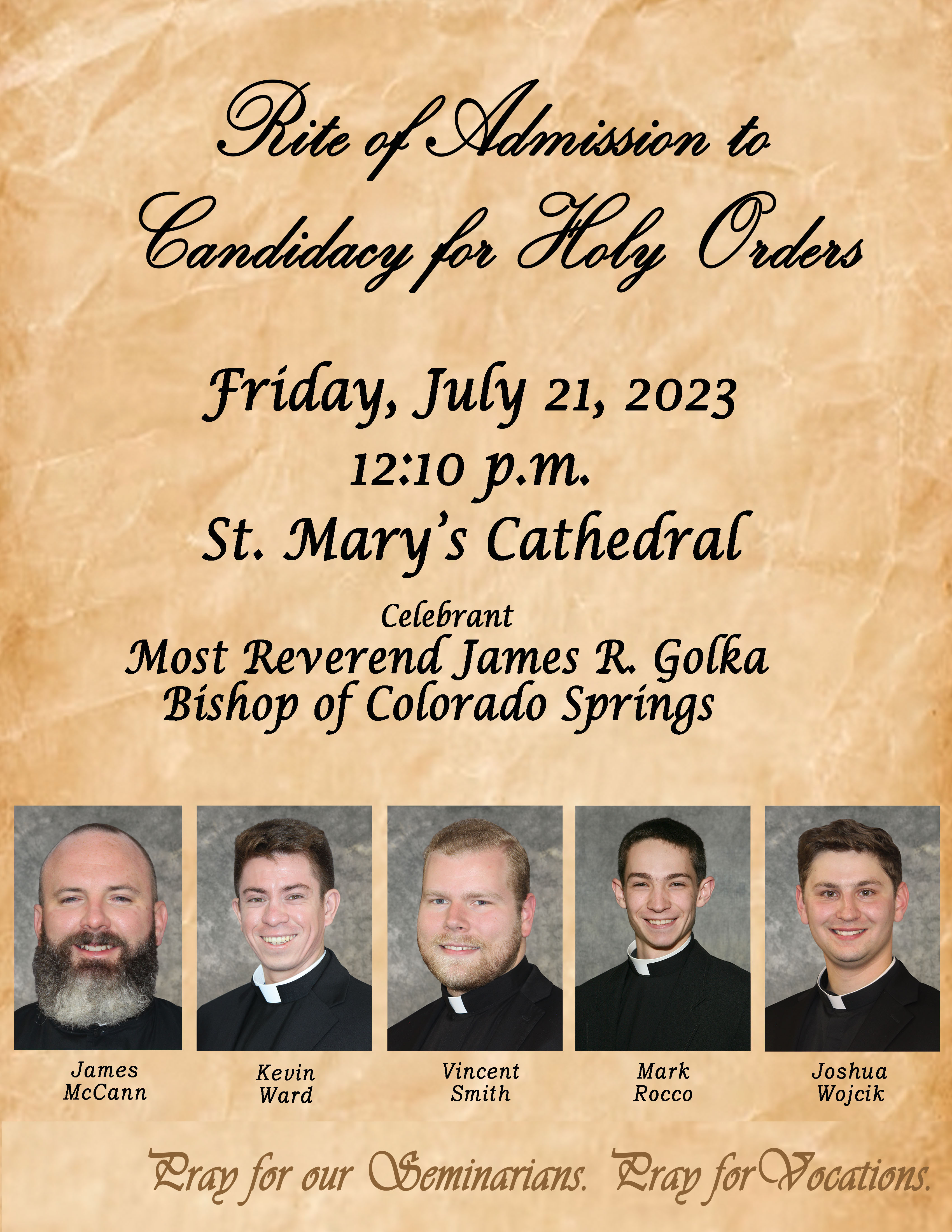 Rite of Admission to Candidacy for Holy Orders